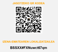 Jasotzeko QR kodea