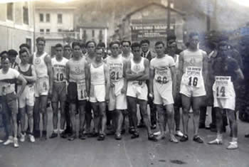 Runners at the start of the test